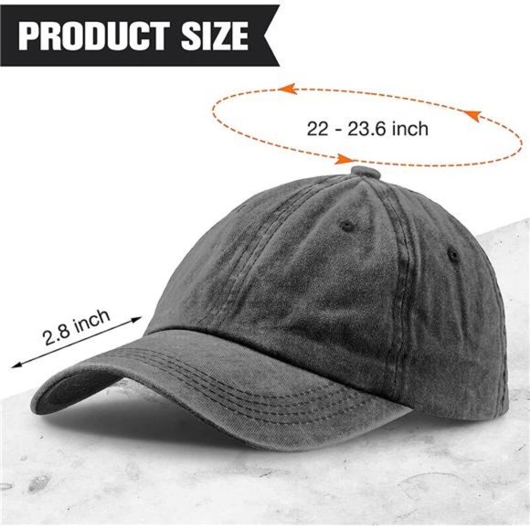 10 Pieces Distressed Ponytail Baseball Caps Washed High Ponytail Baseball Hat - Picture 3 of 7